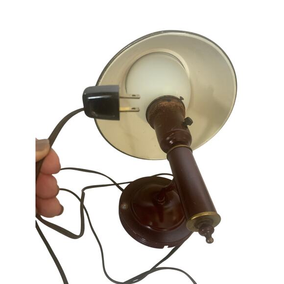 Vintage Toleware Torch Wall Light Red Gold Colonial Style French MCM 50s 60s - Picture 4 of 10